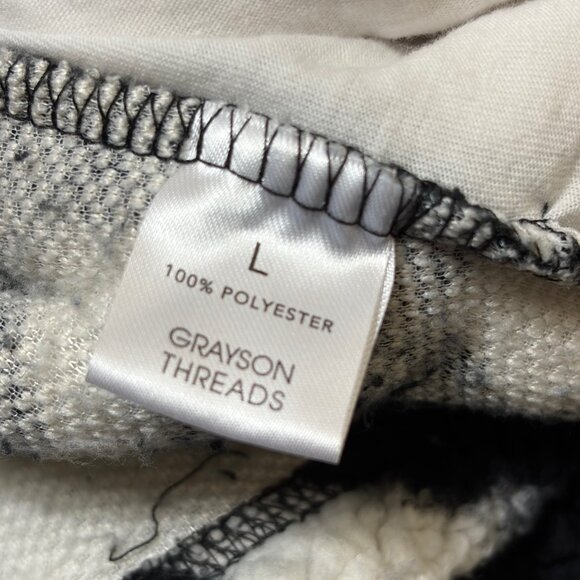 Grayson Threads Faux Fur Black & White Pullover Sherpa Jacket - Size Large - Picture 6 of 6